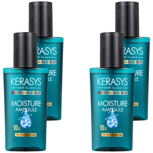 케라시스 어드밴스드 10X 모이스춰 헤어 앰플 세럼, 80ml, 4개