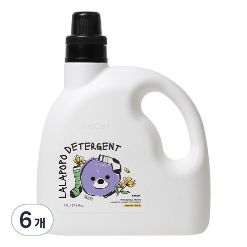 케이맘 랄라포포 목련향 유아 세제, 1.7L, 6개