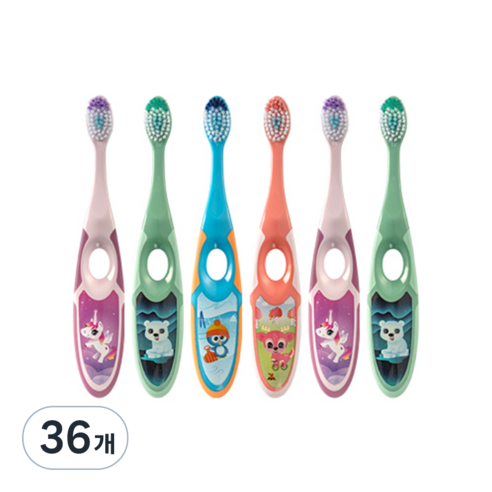 조르단 스텝 2단계 유아칫솔, 랜덤발송, 1개입, 36개