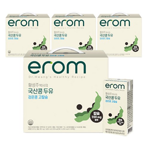 이롬 황성주 박사의 국산콩 두유 검은콩 고칼슘, 190ml, 80개