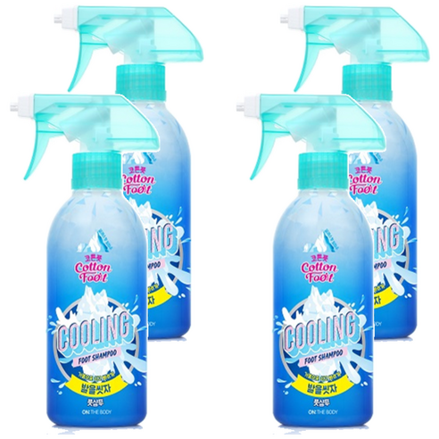 온더바디 코튼풋 발을 씻자 풋샴푸 쿨링, 1개입, 4개, 385ml