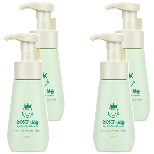 보습 베이비 샴푸 앤 바디워시 거품형, 270ml, 4개