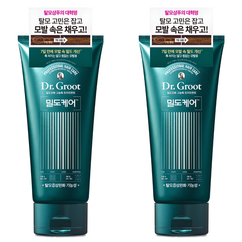 닥터그루트 밀도케어 밀도강화 고농축 트리트먼트 바질 & 네롤리, 300ml, 2개