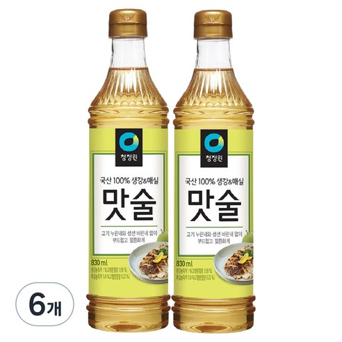 청정원 맛술, 830ml, 6개