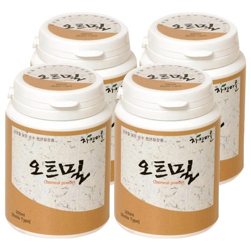 자연마을 오트밀 가루 워시오프 팩, 1개입, 4개