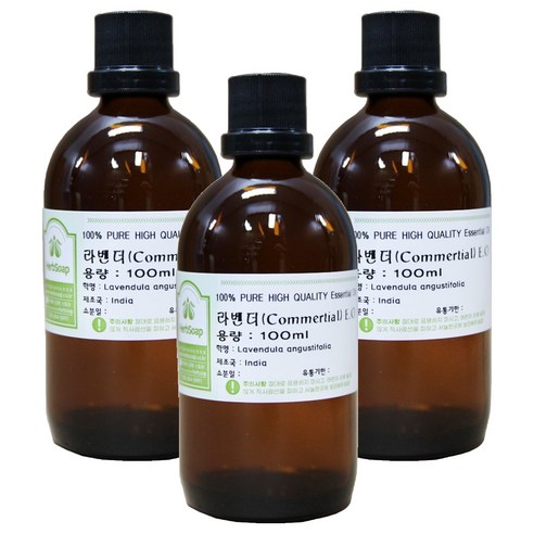 허브솝 라벤더 커머시얼 에센셜 오일, 100ml, 3개