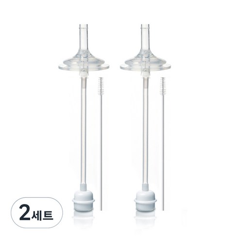 하이비 2단계 추달린 젖병빨대 2개, 2세트
