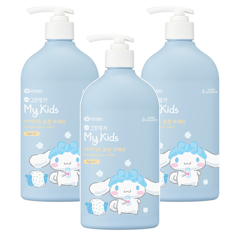 그린핑거 마이키즈 프레쉬 산리오 시나모롤 키즈 로션, 500ml, 3개