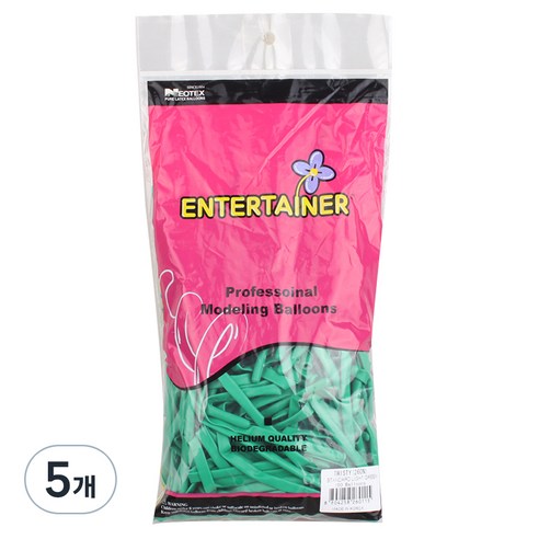 네오룬즈 260N 요술풍선 100p, 스탠다드 라이트그린, 5개