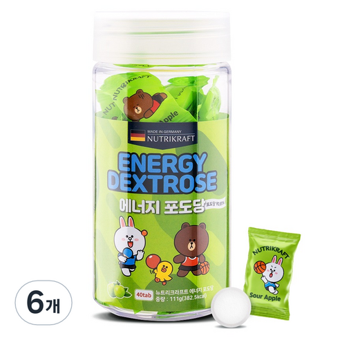 뉴트리크라프트 에너지 포도당 40p, 40정, 6개