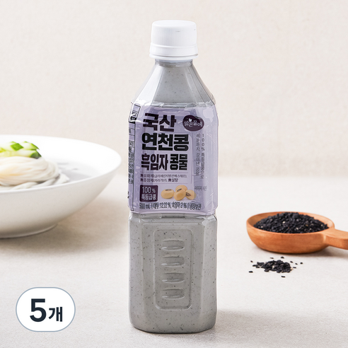 맑은물에 국산 연천콩 흑임자 콩, 500ml, 5개