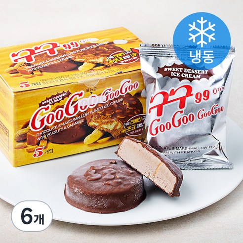 롯데웰푸드 구구99 (냉동), 100ml, 5개입, 6개