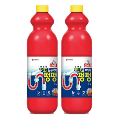 홈스타 막힌곳을 부탁해 펑펑 세정제, 1L, 2개