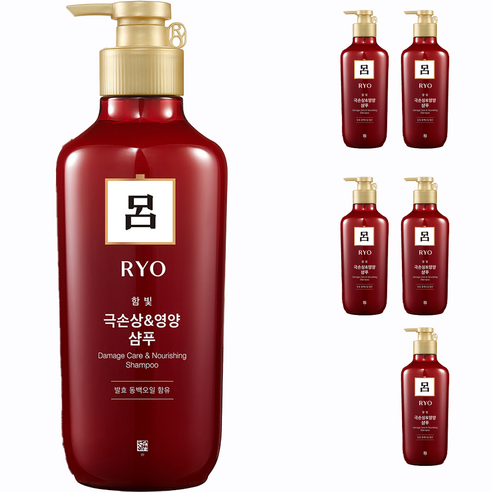 려 함빛 극손상 영양케어 샴푸, 550ml, 6개