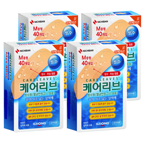 케어리브 방수형 멸균반창고, 40개입, 4개