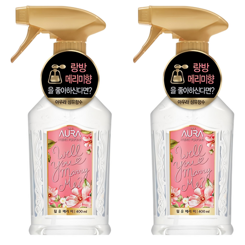 아우라 섬유 향수 본품, 윌유메리미, 400ml, 2개