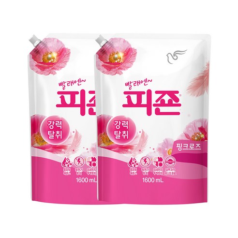 피죤 레귤러 핑크로즈, 1.6L, 2개