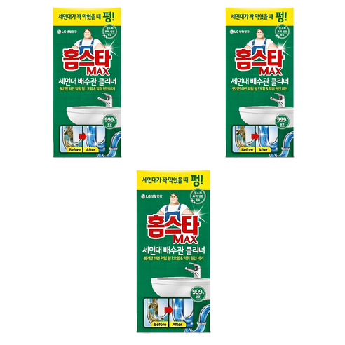 홈스타 맥스 세면대 배수관 클리너, 230ml, 3개