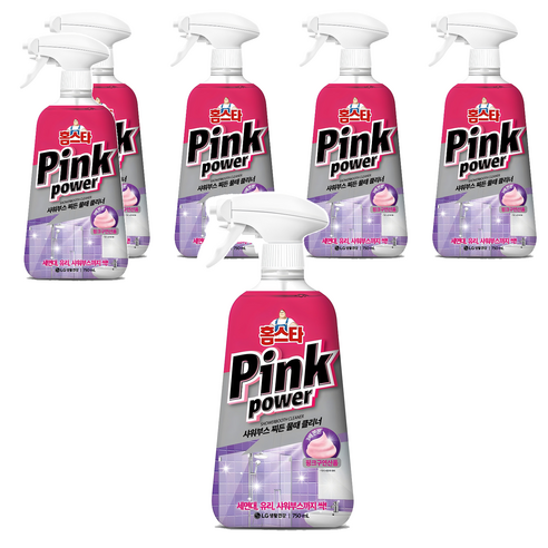 홈스타 핑크파워 샤워부스 찌든 물때 클리너, 750ml, 6개