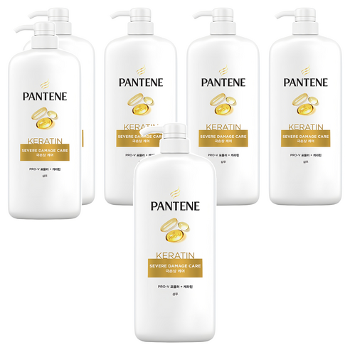 팬틴 극손상케어 샴푸 대용량, 1.2L, 6개