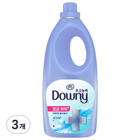 다우니 엑스퍼트 파워 플러스 초고농축 섬유유연제 시트러스 꽃 향 본품, 2L, 3개