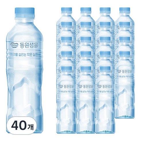 동원샘물 무라벨, 500ml, 40개