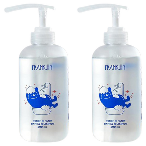 FRANKLIIN 바스 앤 샴푸, 500ml, 2개