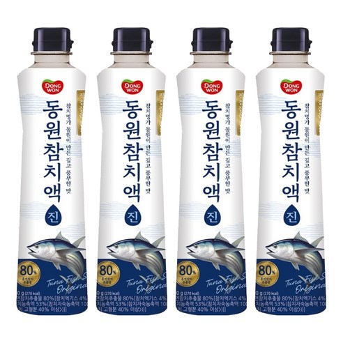 동원 참치액 진, 900g, 4개