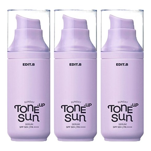 에딧비 선데이 톤업 선 세럼 SPF50 PA++++, 3개, 55ml