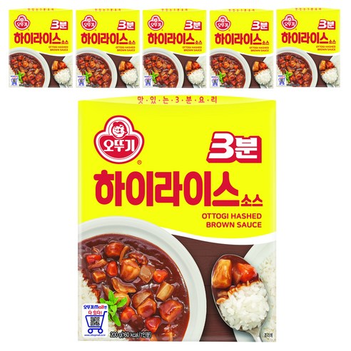 오뚜기3분 하이라이스, 200g, 6개