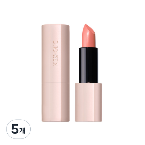 키스홀릭 립스틱 인텐스 3.7g, CR02 요거트 피치, 5개