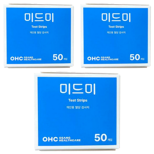 오상헬스케어 미드미 혈당시험지, 3개, 50매입