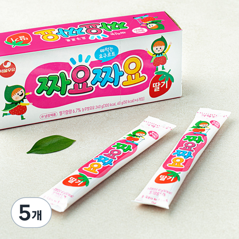 서울우유 짜먹는 요구르트 짜요짜요 딸기, 40g, 6개입, 5개