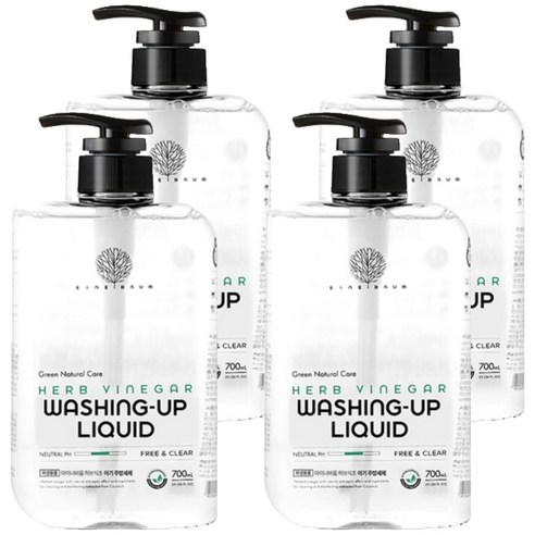 아이너바움 아기 주방세제 액상형 무향, 700ml, 4개