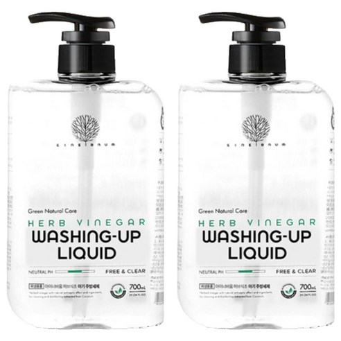 아이너바움 아기 주방세제 액상형 무향, 700ml, 2개