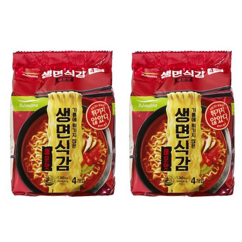 풀무원 생면식감 생라면 매운맛 95.9g, 8개