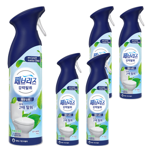 페브리즈 에어 화장실용 강력탈취 프레시 가든 본품, 165g, 5개