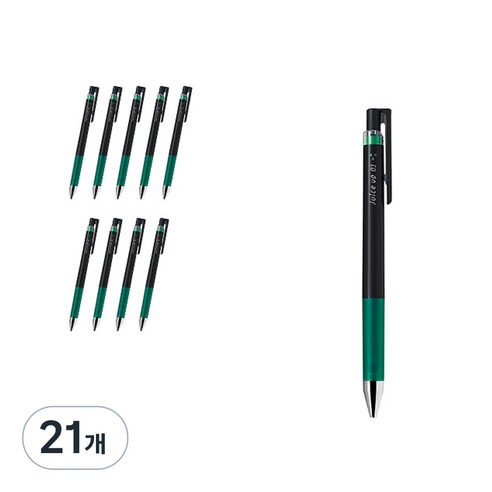 파이롯트 쥬스업 젤잉크펜 0.3mm LJP-20S3, 그린, 21개