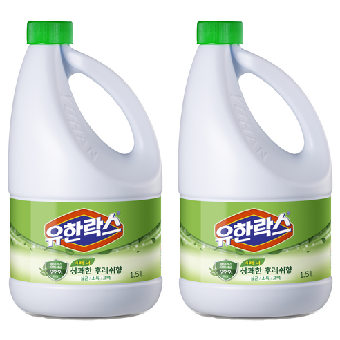 유한락스 후레쉬, 1.5L, 2개