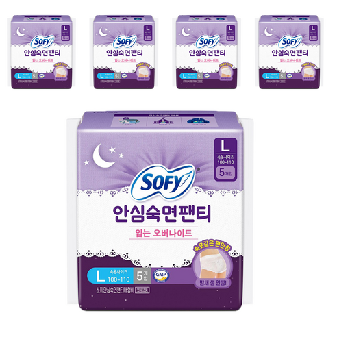 쏘피 안심숙면팬티 입는 생리대 대형 × 5개입 × 5개, 대형 × 5개입 × 5개 섬네일