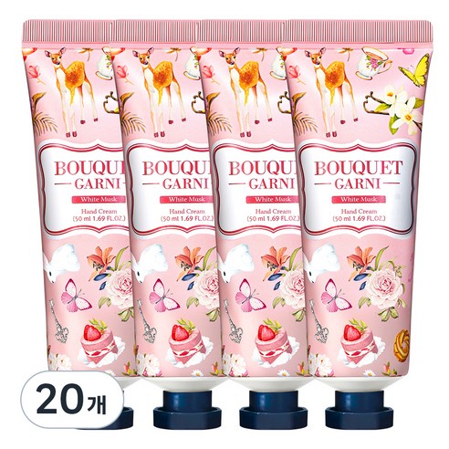 부케가르니 핸드크림 화이트머스크, 50ml, 20개