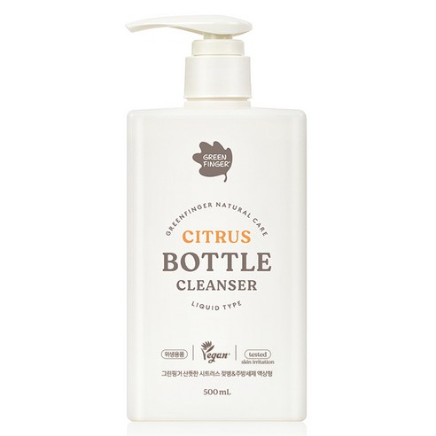 그린핑거 산뜻한 시트러스 젖병 앤 주방세제 액상형, 1개, 500ml