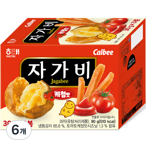 자가비 케첩맛 3p, 6개, 90g