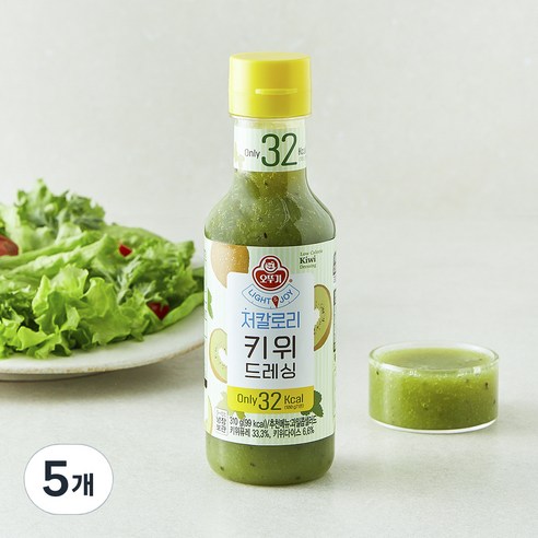 오뚜기 LIGHT&JOY 키위 저칼로리 드레싱, 310g, 5개