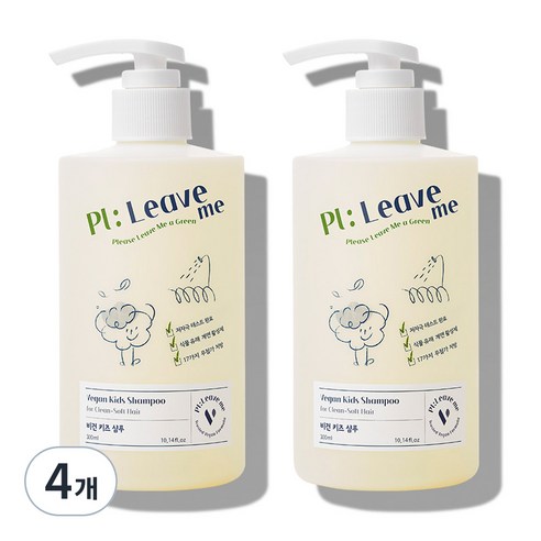 플리브미 비건 키즈 샴푸 플로럴향, 300ml, 4개