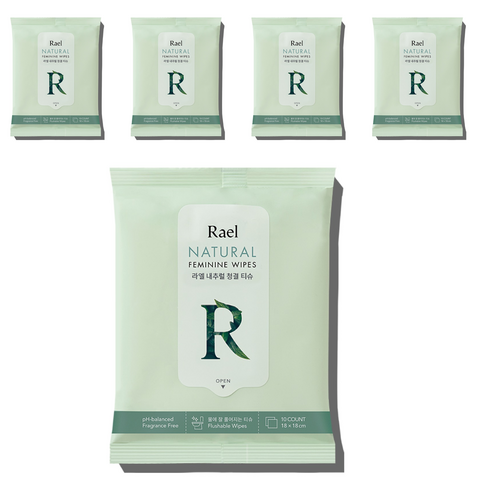 Rael 내추럴 청결티슈, 47g, 5개