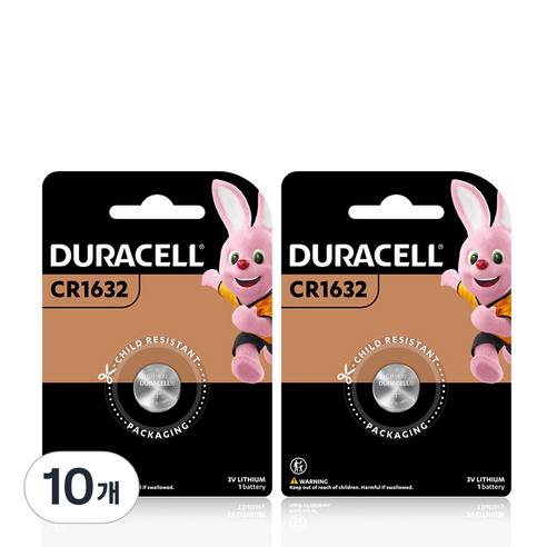 듀라셀 리튬 코인 건전지 CR1632, 1개입, 10개