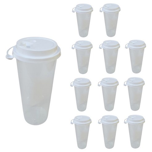 생활을그리다 다회용 리유저블 컵 700ml + 일반 뚜껑 세트, 1개입, 12세트