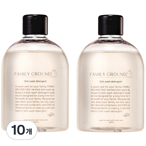 패밀리그라운드 젖병세정제 앤 주방세제 1종 맨손설거지, 10개, 500ml