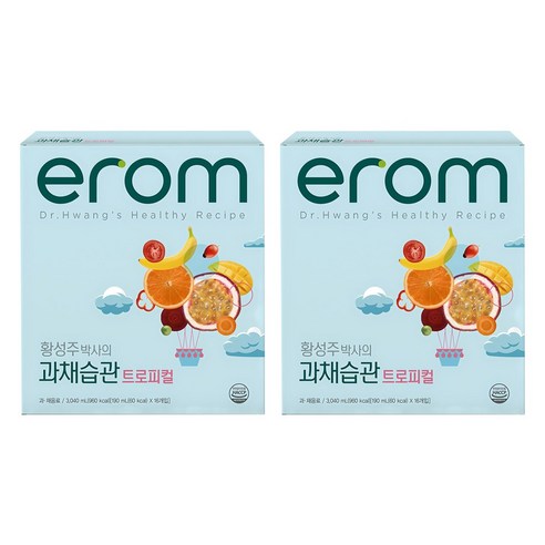 이롬 과채습관 트로피컬 음료, 190ml, 32개
